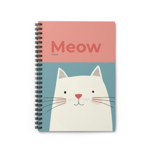 Meow Mood Spiral Notebook – Cute Cat Journal