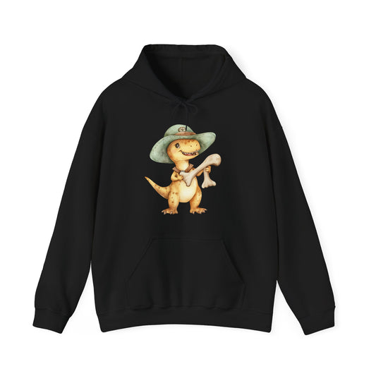 Dinosaur Ranger Hoodie — Cute Dino with Hat & Flag Graphic