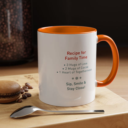 Holiday Recipe Coffee Mug – Recipe for Family Time Accent Mug (11/15oz)