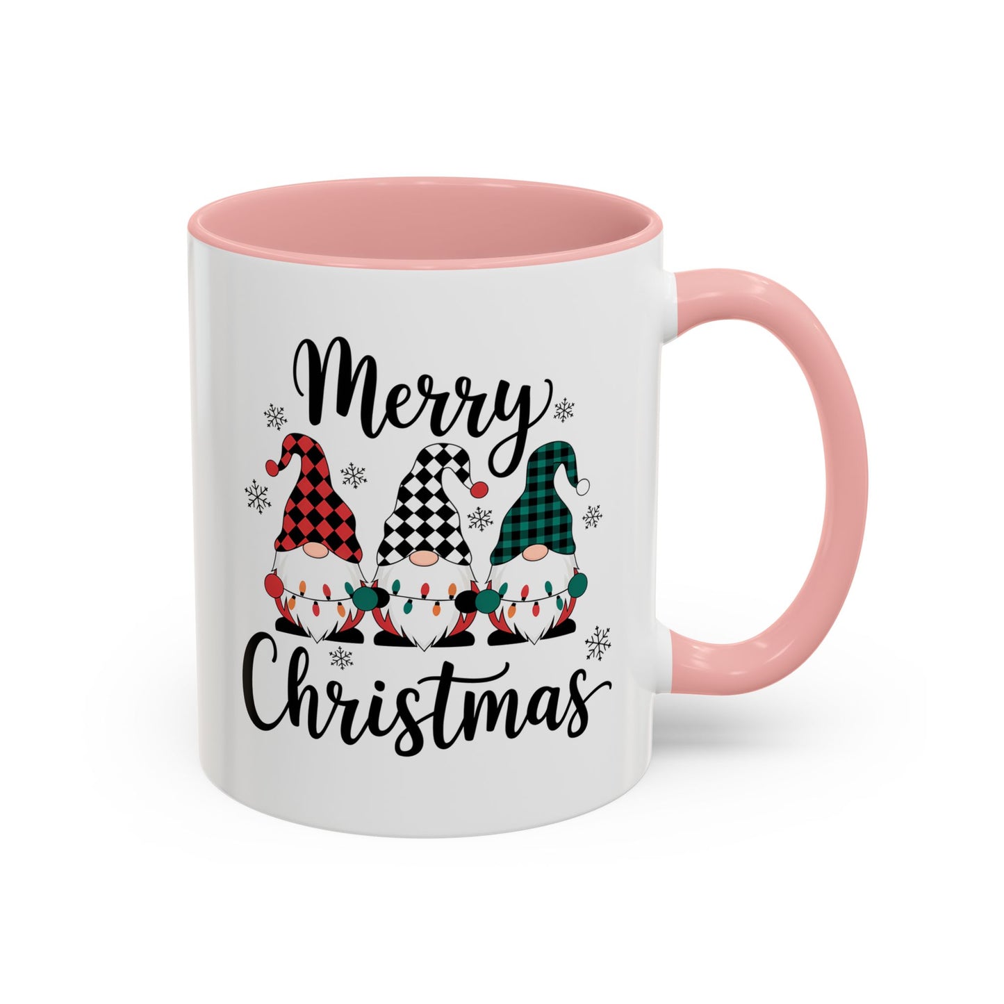 Merry Christmas Gnome Accent Coffee Mug – Holiday 11/15oz Ceramic