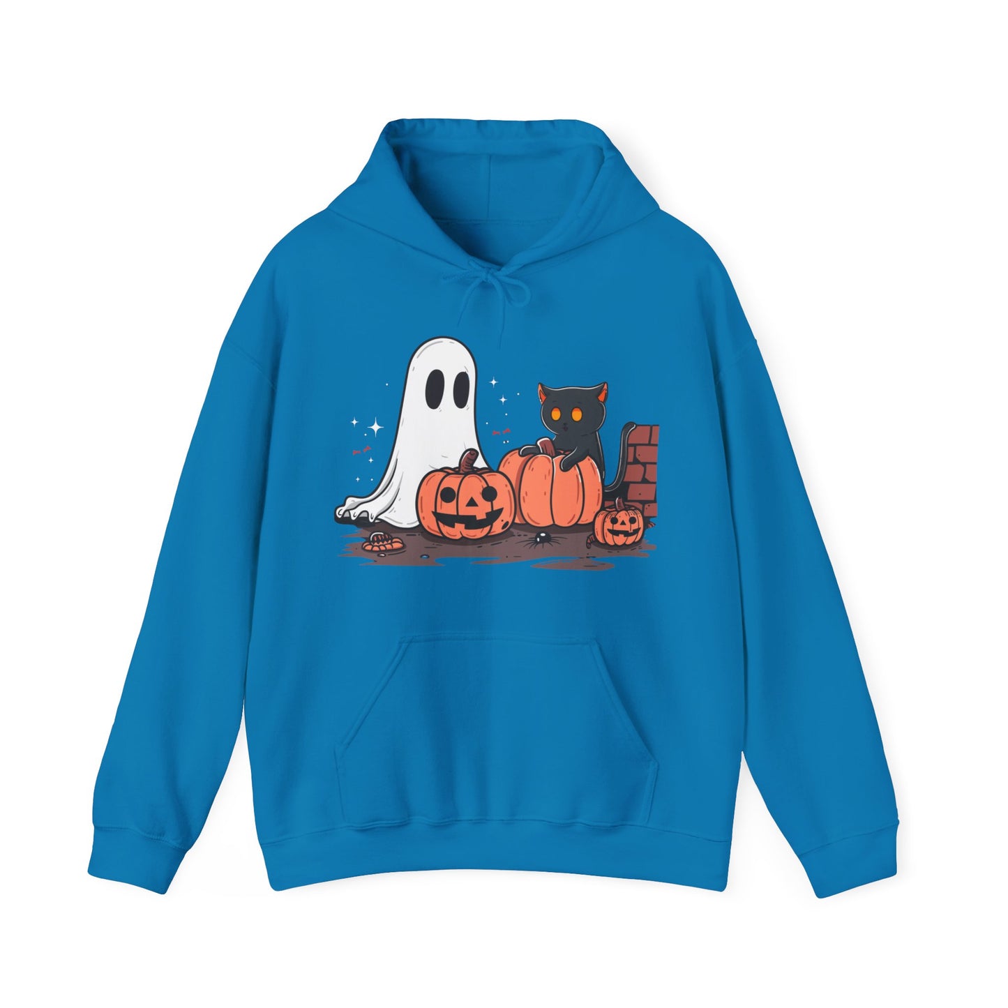 Ghost and Black Cat Halloween Unisex Hoodie