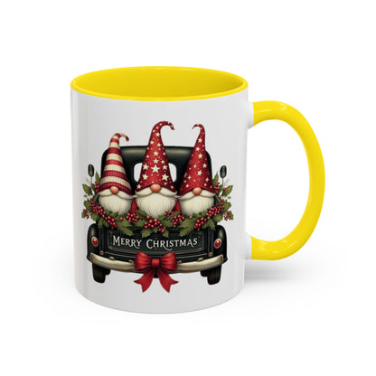 Christmas Gnome Mug – Cute Gnomes in Vintage Truck – Merry Christmas Holiday Coffee Cup – Cozy Winter Gift