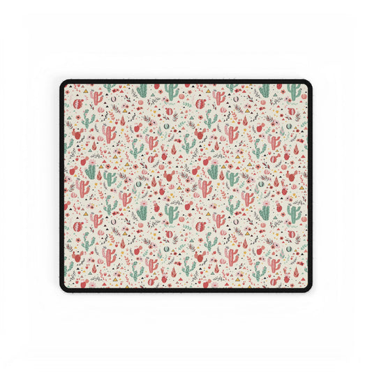 Cactus Garden Desk Mat — Large Floral Desert Mouse Pad