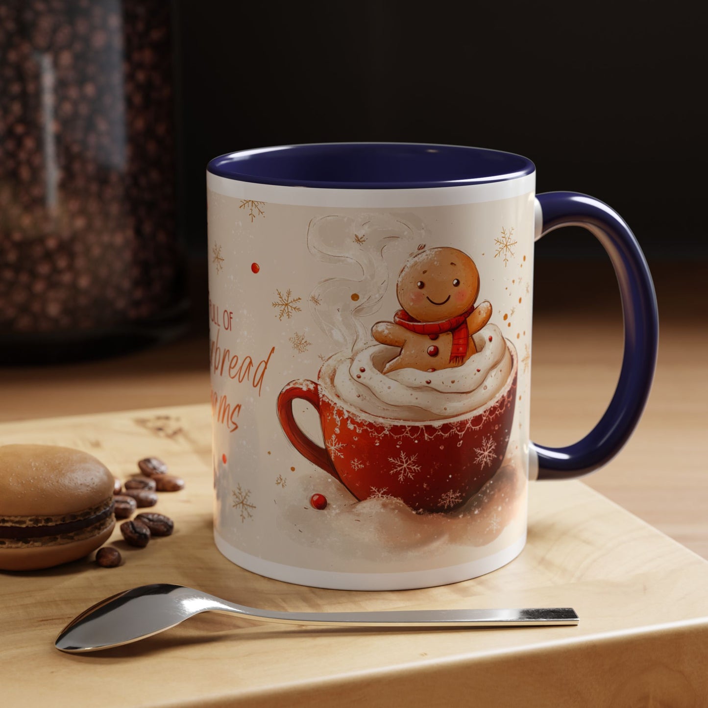 Gingerbread Dreams Coffee Mug — Holiday Accent Christmas Mug (11/15oz)