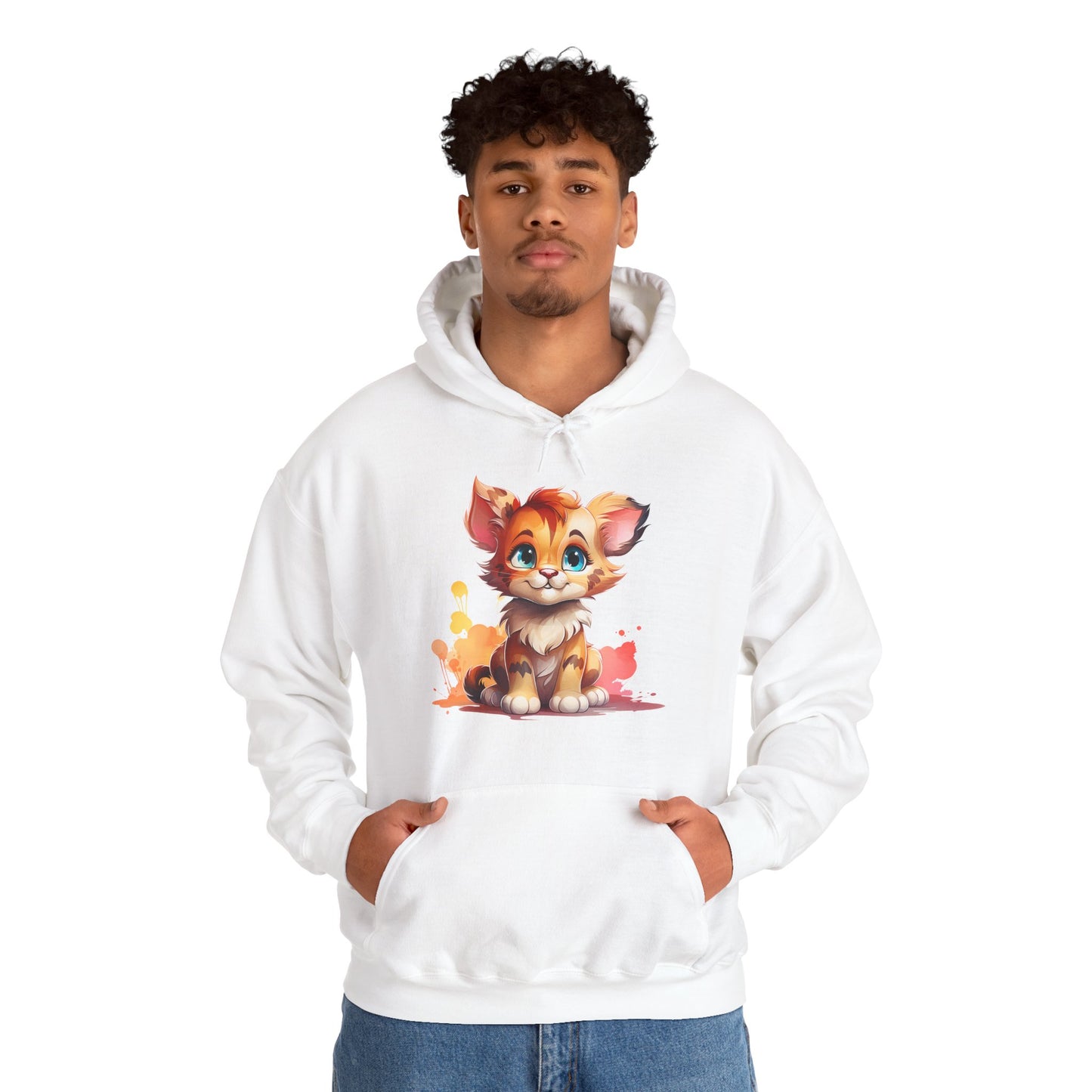 Cute Kitten Hoodie — Adorable Watercolor Cat Pullover for Cat Lovers