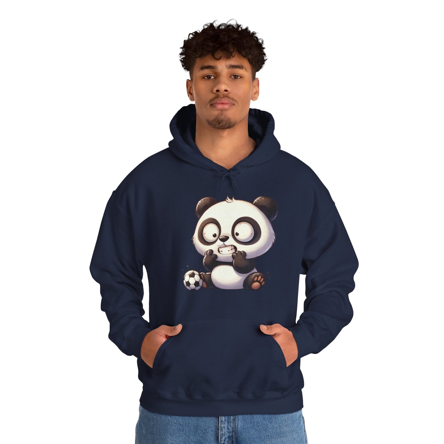 Cute Gamer Panda Hoodie – Adorable Panda Playing Video Games & Soccer Graphic Sweatshirt