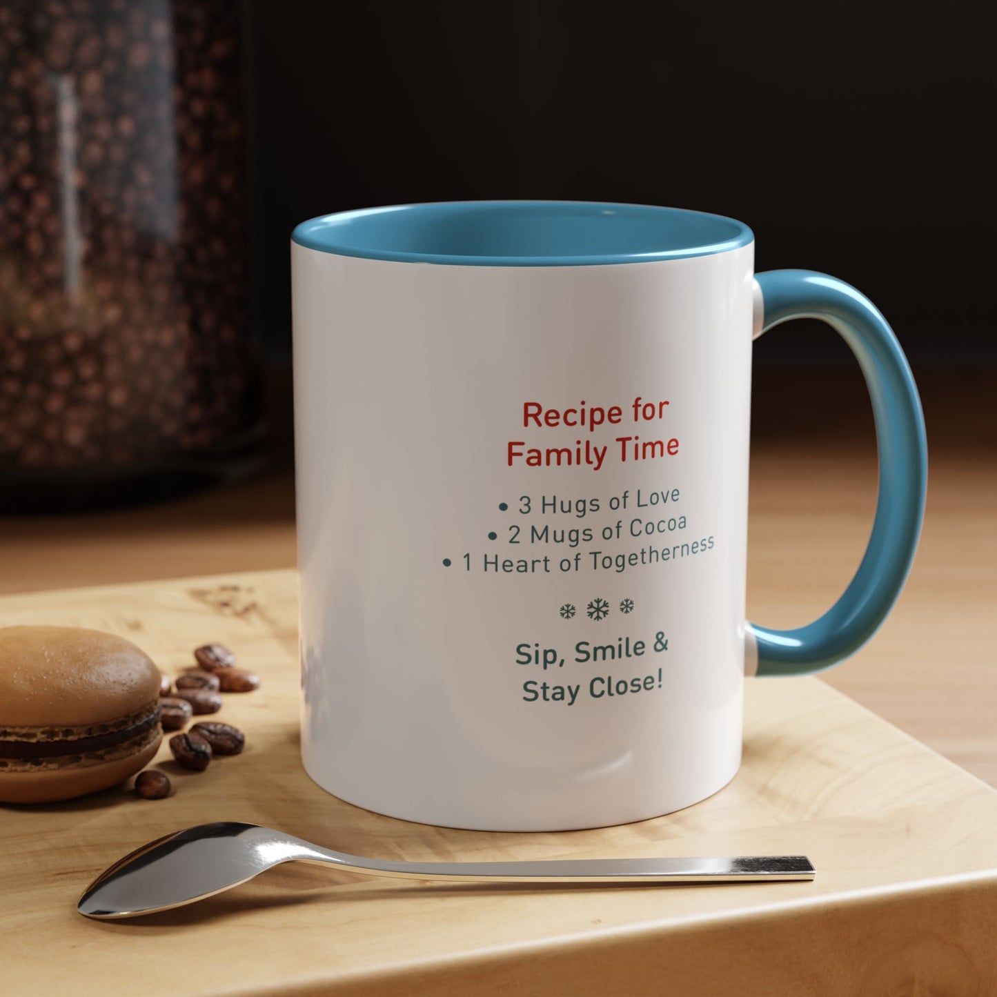 Holiday Recipe Coffee Mug – Recipe for Family Time Accent Mug (11/15oz)