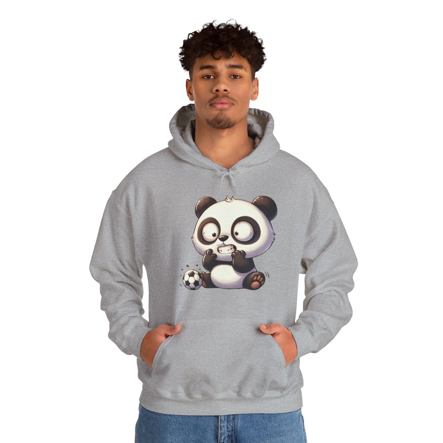 Cute Gamer Panda Hoodie – Adorable Panda Playing Video Games & Soccer Graphic Sweatshirt