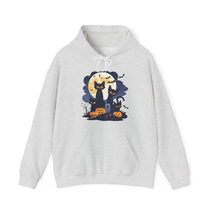 Black Cats Full Moon Halloween Unisex Hoodie