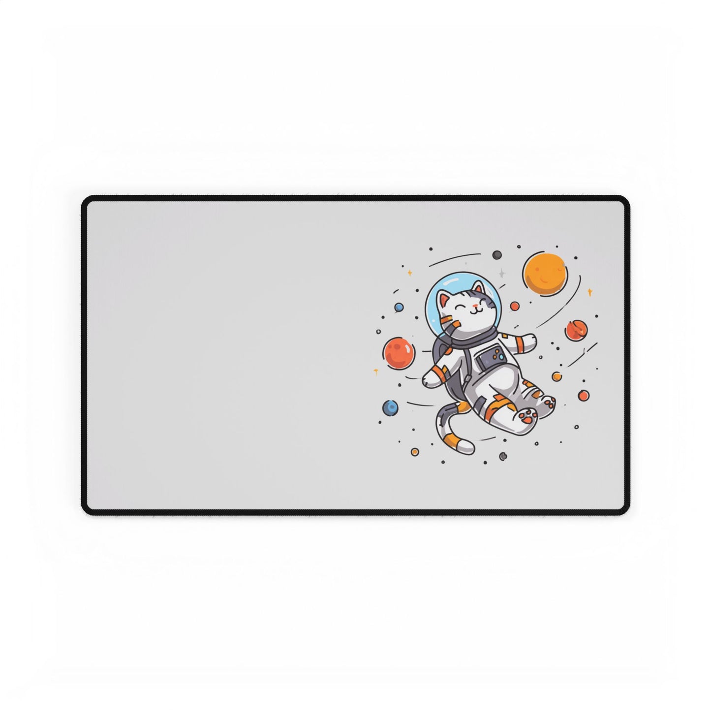 Astronaut Cat Desk Mat — Cute Space Cat Mouse Pad for Gamers & Office