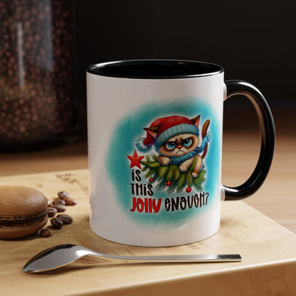 Is This Jolly Enough? Grumpy Cat Holiday Accent Mug