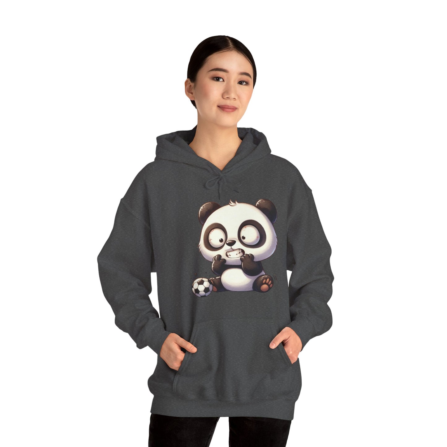 Cute Gamer Panda Hoodie – Adorable Panda Playing Video Games & Soccer Graphic Sweatshirt