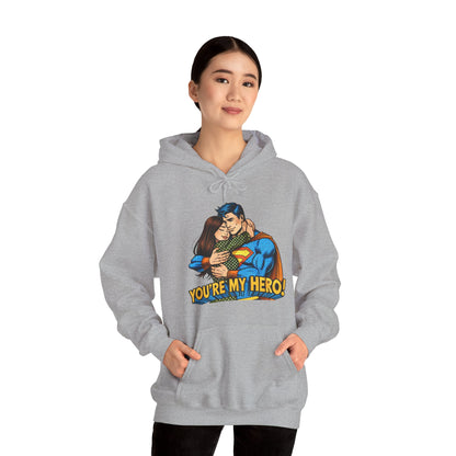 Hero Hug Hoodie - "You're My Hero" Graphic Pullover