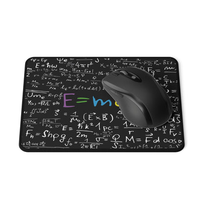 Physics Equations Non-Slip Mouse Pad — E=mc Chalkboard Design