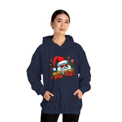 Santa 'Merry Christmas Ho Ho!' Hoodie — Festive Holiday Sweatshirt