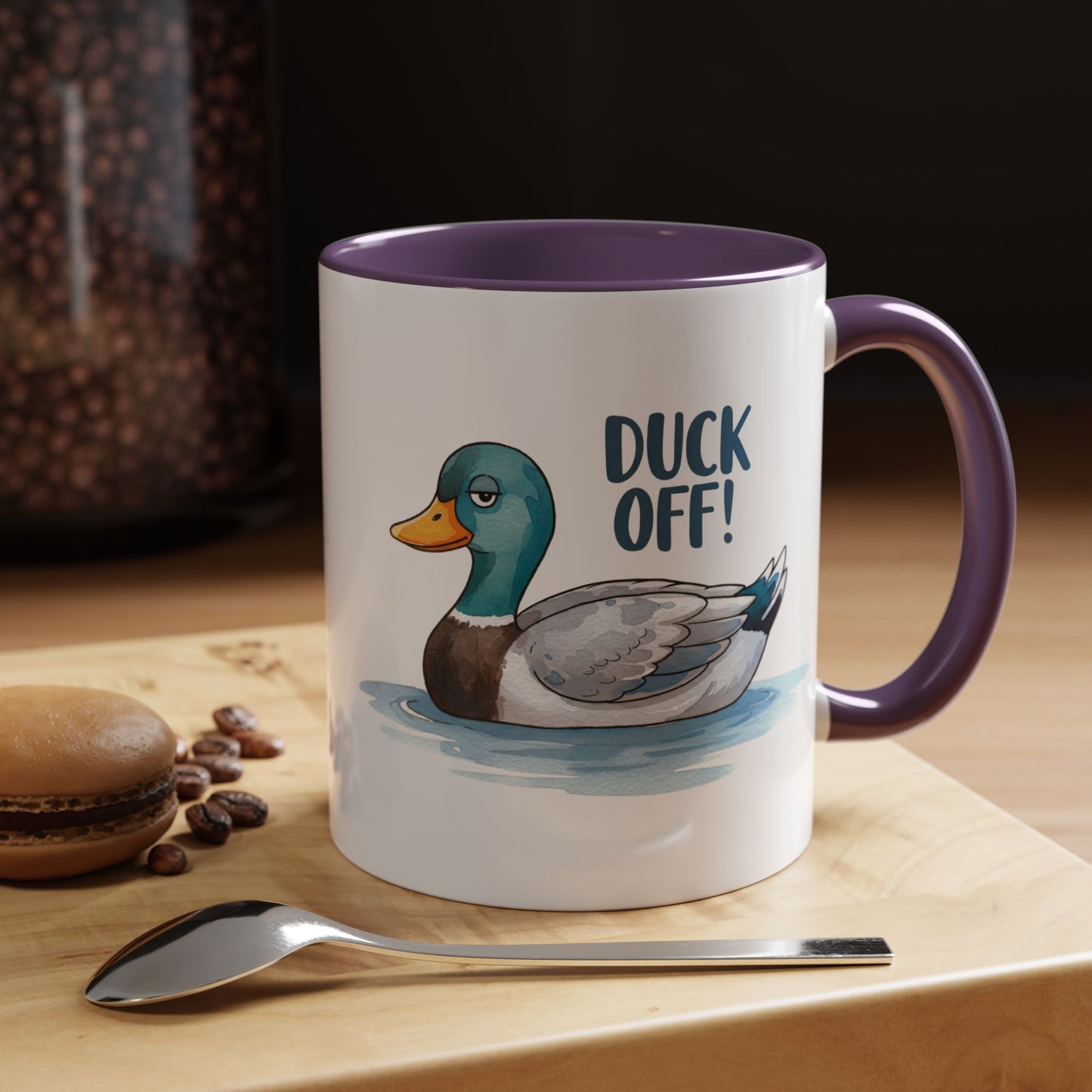 Funny Duck Coffee Mug – Duck Off! Sarcastic Animal Humor Cup