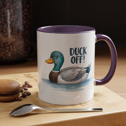 Funny Duck Coffee Mug – Duck Off! Sarcastic Animal Humor Cup
