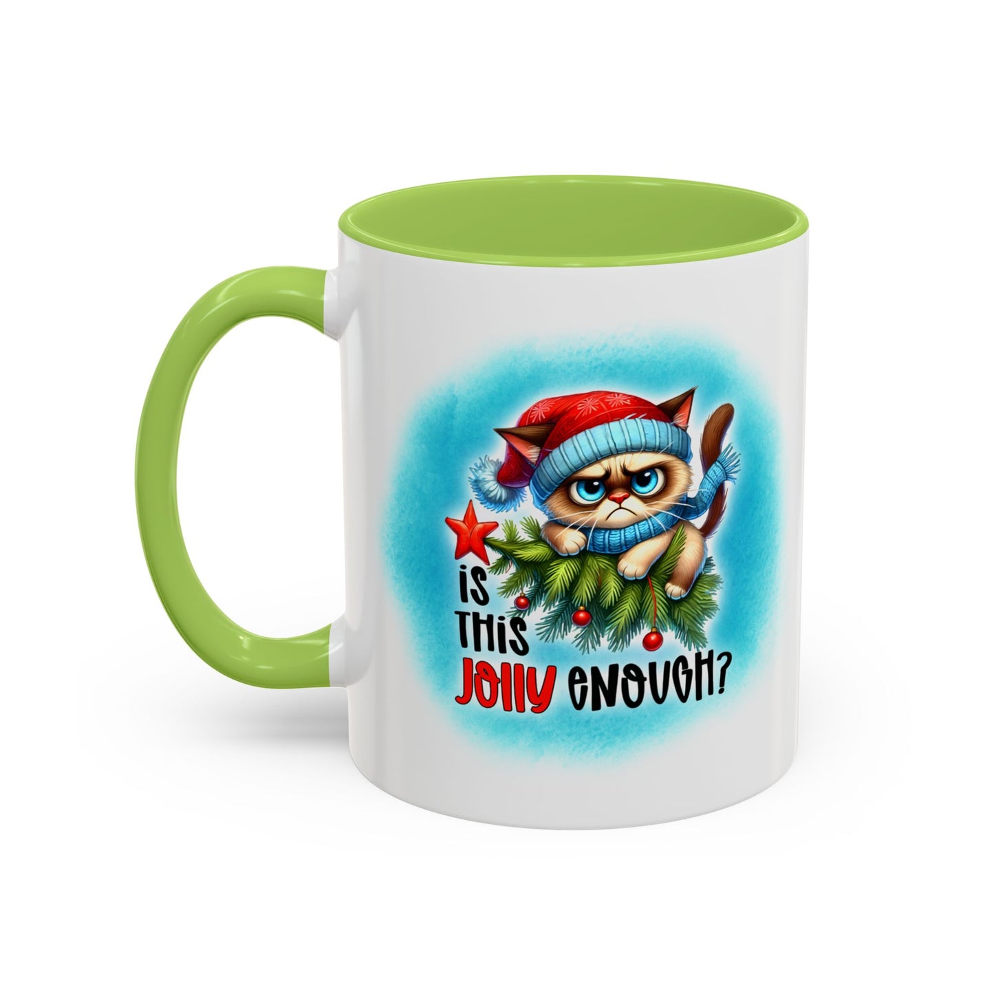 Is This Jolly Enough? Grumpy Cat Holiday Accent Mug