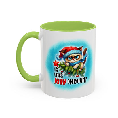 Is This Jolly Enough? Grumpy Cat Holiday Accent Mug