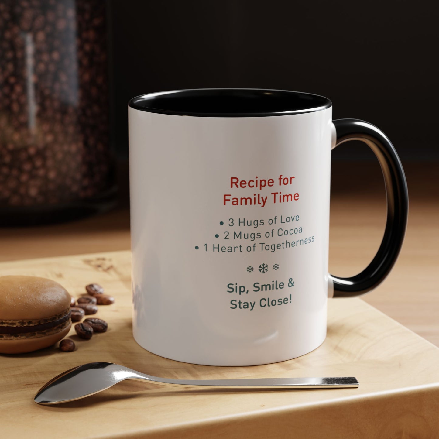 Holiday Recipe Coffee Mug – Recipe for Family Time Accent Mug (11/15oz)