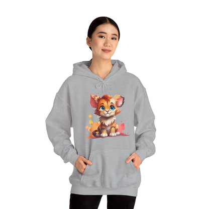 Cute Kitten Hoodie — Adorable Watercolor Cat Pullover for Cat Lovers