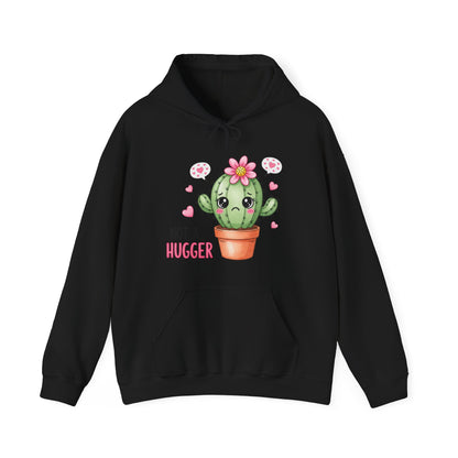 Hoodie — Cute Cactus “Not a Hugger” Graphic Pullover