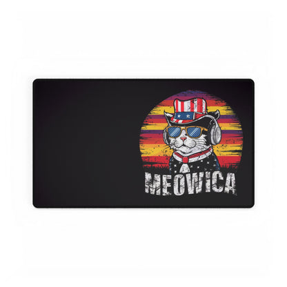 Meowica Cat Desk Mat — Patriotic American Cat Mouse Pad