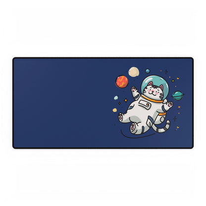 Space Cat Desk Mat — Cute Astronaut Cat Gaming Mouse Pad