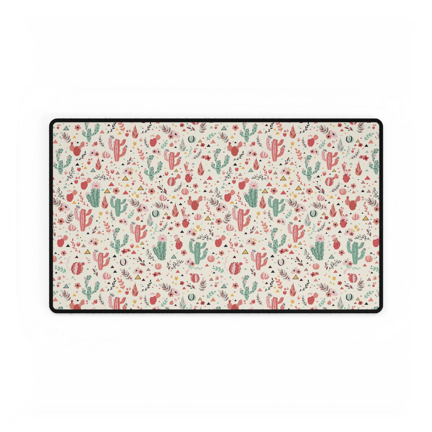 Cactus Garden Desk Mat — Large Floral Desert Mouse Pad