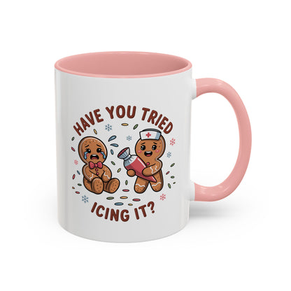 Have You Tried Icing It? Gingerbread Cookie Coffee Mug — Cute Holiday Baking Gift (11/15 oz)