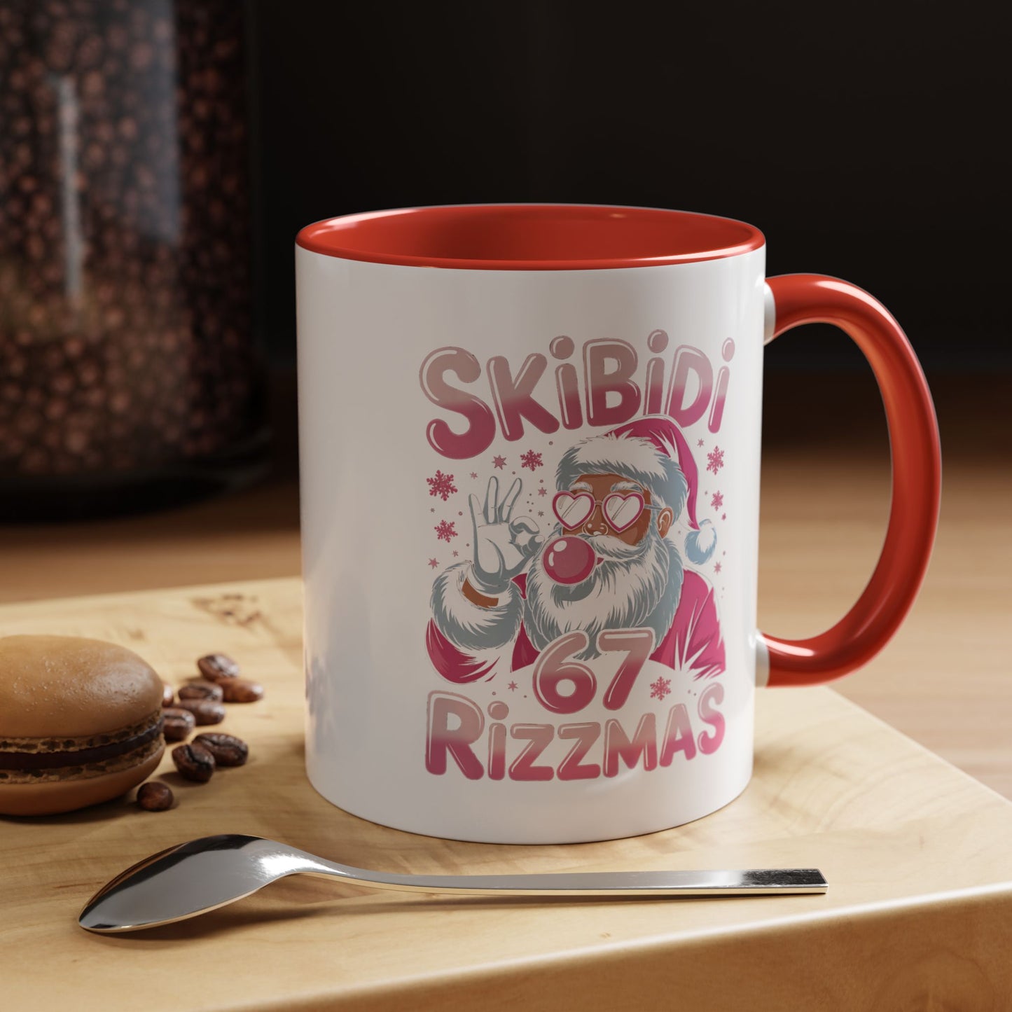 Skibidi Rizzmas Coffee Mug — Funny Santa Holiday Accent Mug (11/15oz)