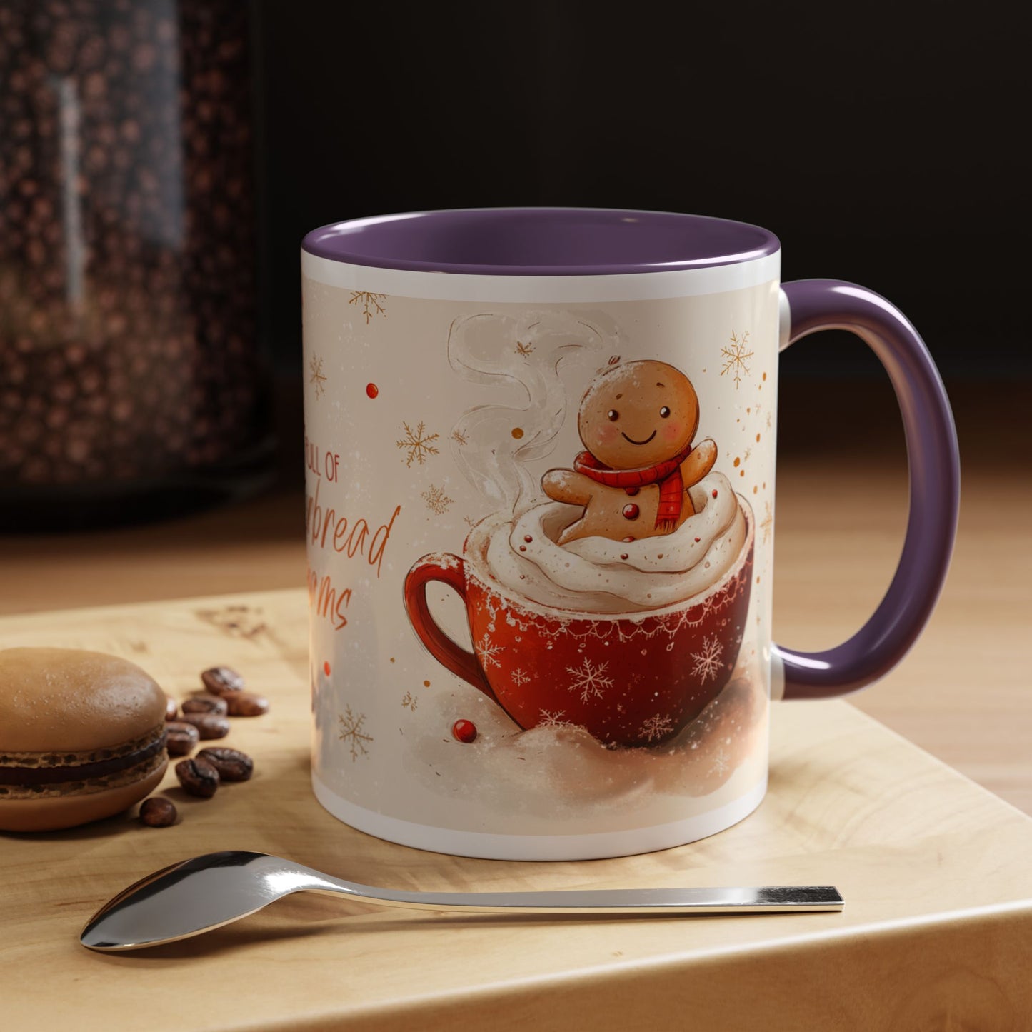 Gingerbread Dreams Coffee Mug — Holiday Accent Christmas Mug (11/15oz)