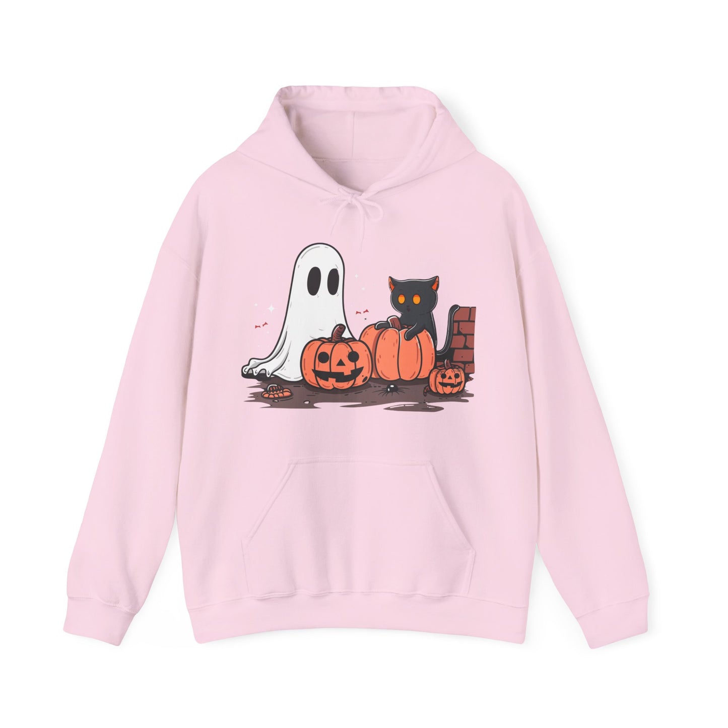 Ghost and Black Cat Halloween Unisex Hoodie
