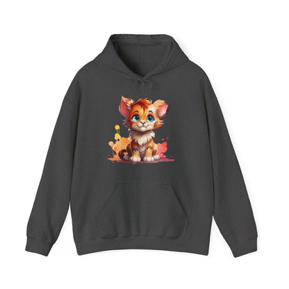 Cute Kitten Hoodie — Adorable Watercolor Cat Pullover for Cat Lovers