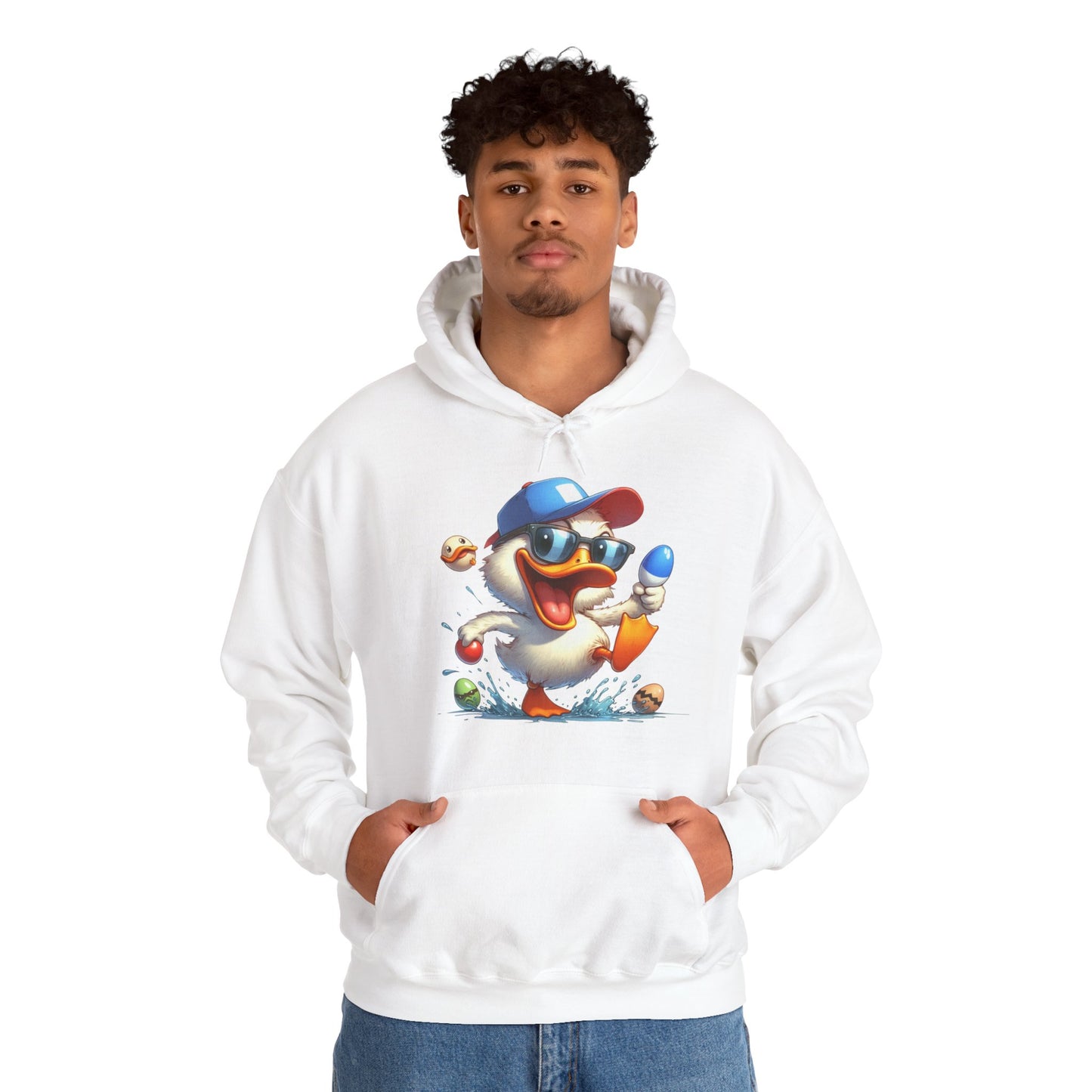 Duck Baseball Hoodie – Cute Baseball Duck Cartoon Pullover