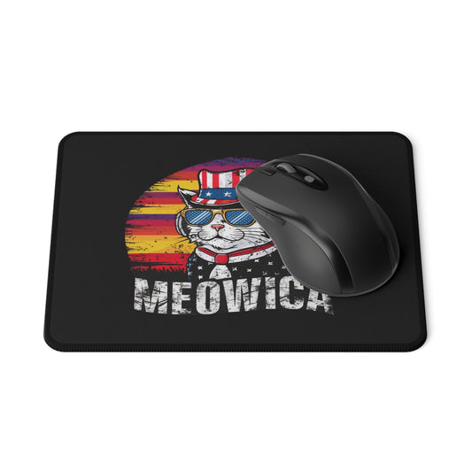 Meowica Cat Gaming Mouse Pad — Patriotic 4th of July Non-Slip Pad