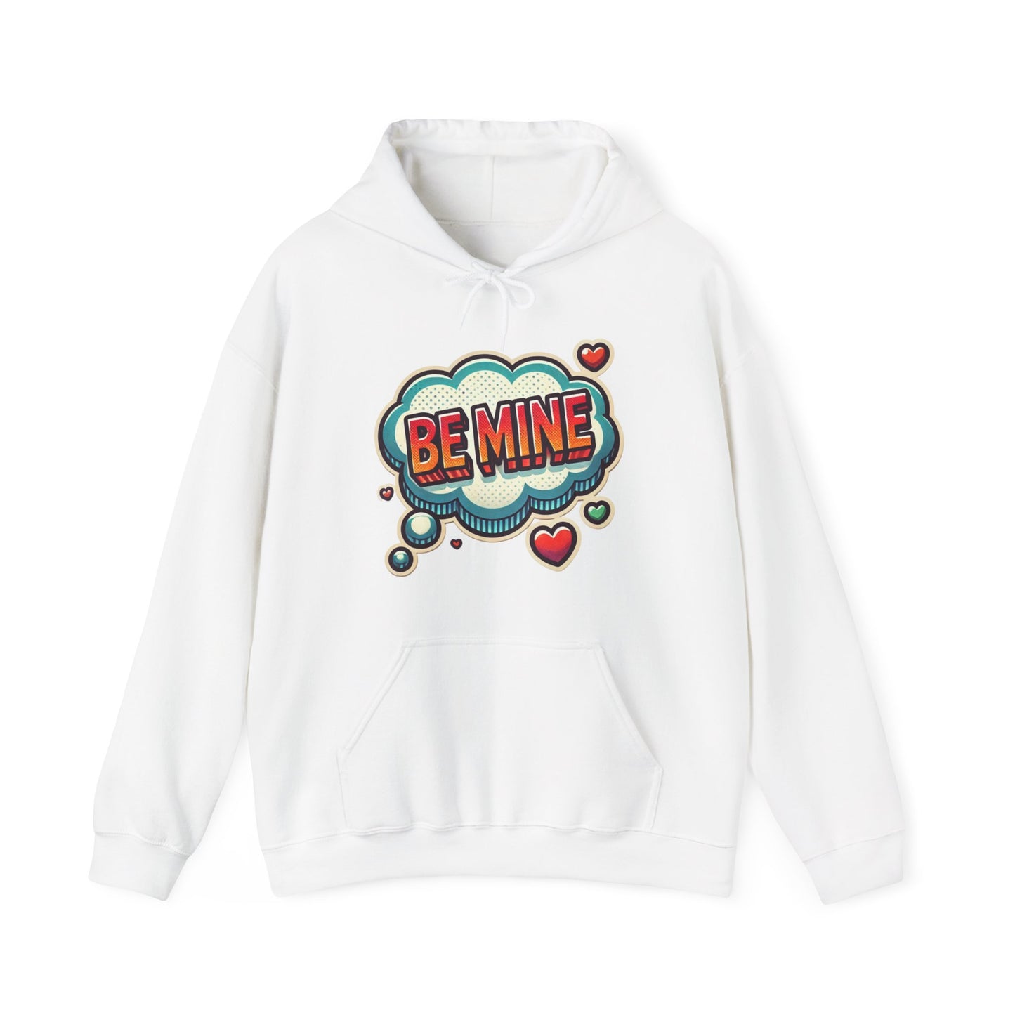 Be Mine Hoodie — Retro Comic Heart Valentine’s Sweatshirt