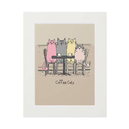 Coffee Cats – Framed Cat Art Poster
