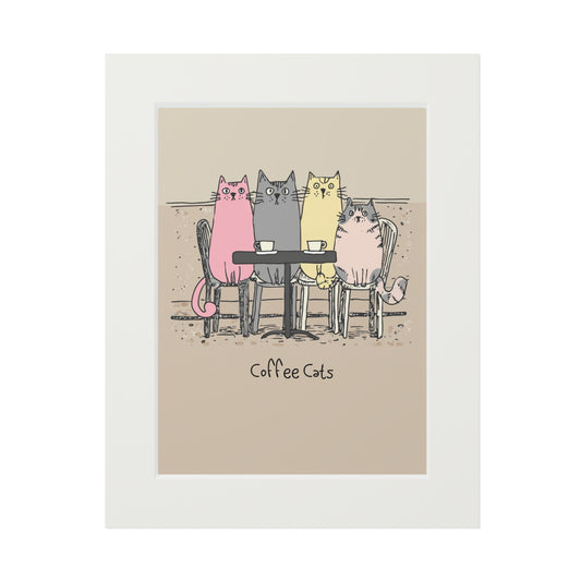 Coffee Cats – Framed Cat Art Poster