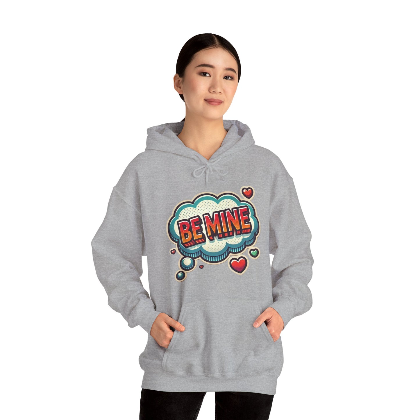 Be Mine Hoodie — Retro Comic Heart Valentine’s Sweatshirt