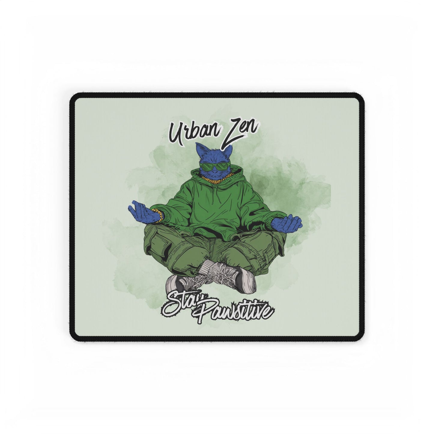 Urban Zen Skateboard Turtle Desk Mat — Stay Positive Gaming Mousepad