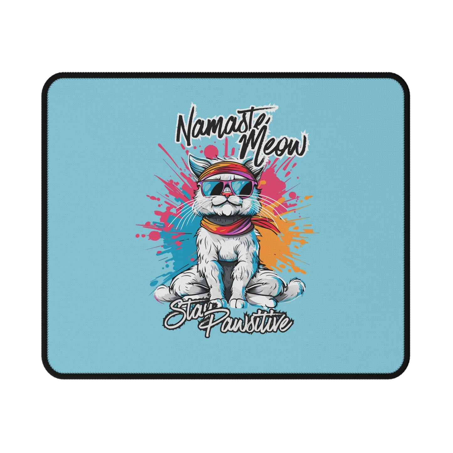 Yoga Cat Mouse Pad — "Namaste Meow" Non-Slip Gaming/Desk Pad