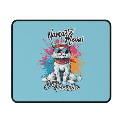 Yoga Cat Mouse Pad — "Namaste Meow" Non-Slip Gaming/Desk Pad