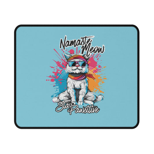 Yoga Cat Mouse Pad — "Namaste Meow" Non-Slip Gaming/Desk Pad