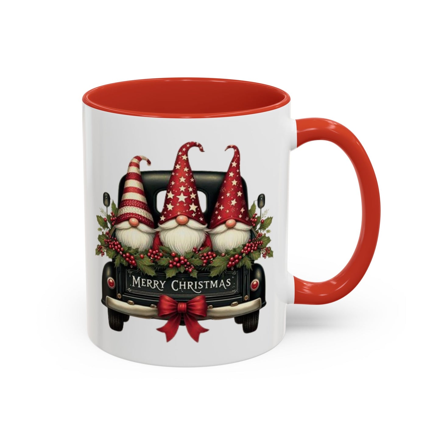 Christmas Gnome Mug – Cute Gnomes in Vintage Truck – Merry Christmas Holiday Coffee Cup – Cozy Winter Gift