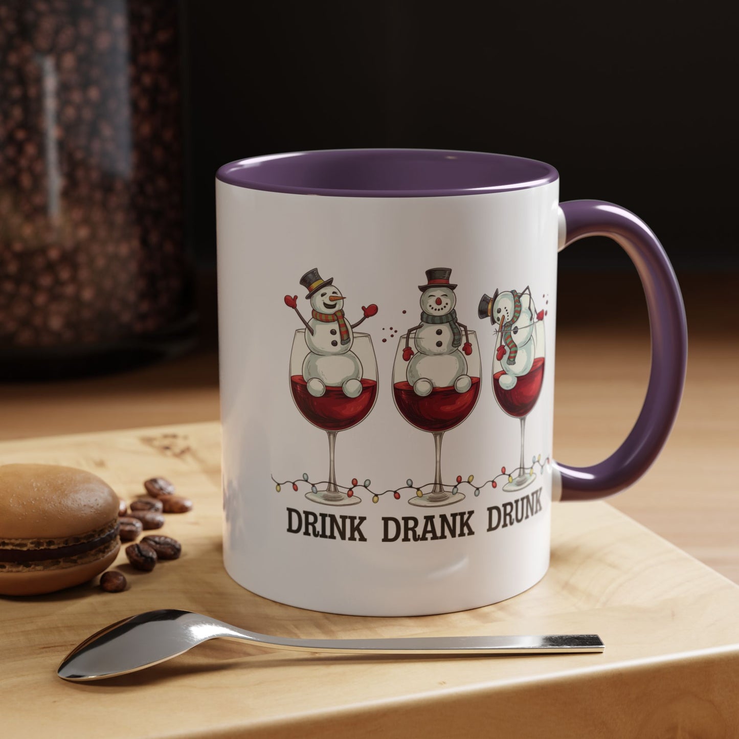 Drink Drank Drunk Wine Christmas Coffee Mug
