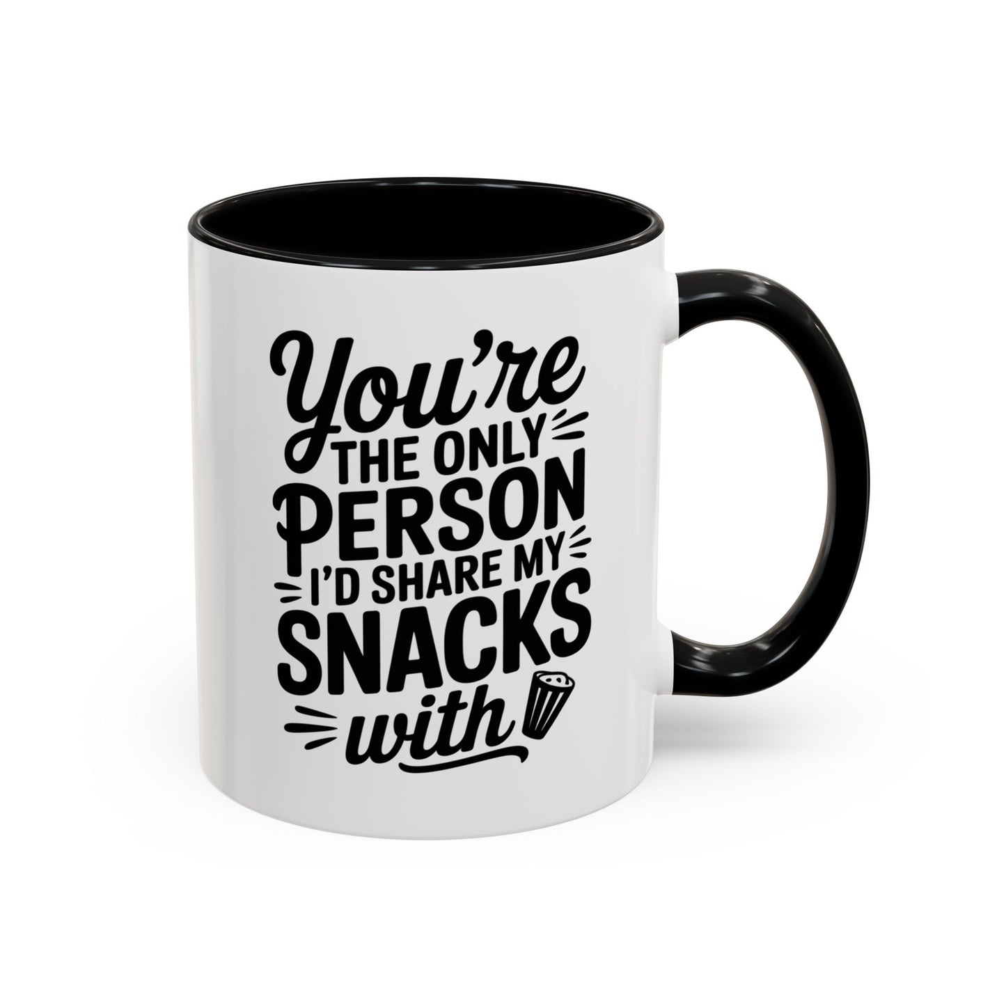Funny Snack Sharing Mug – You’re the Only Person I’d Share My Snacks With – Best Friend Gift – Cute Friendship Coffee Cup