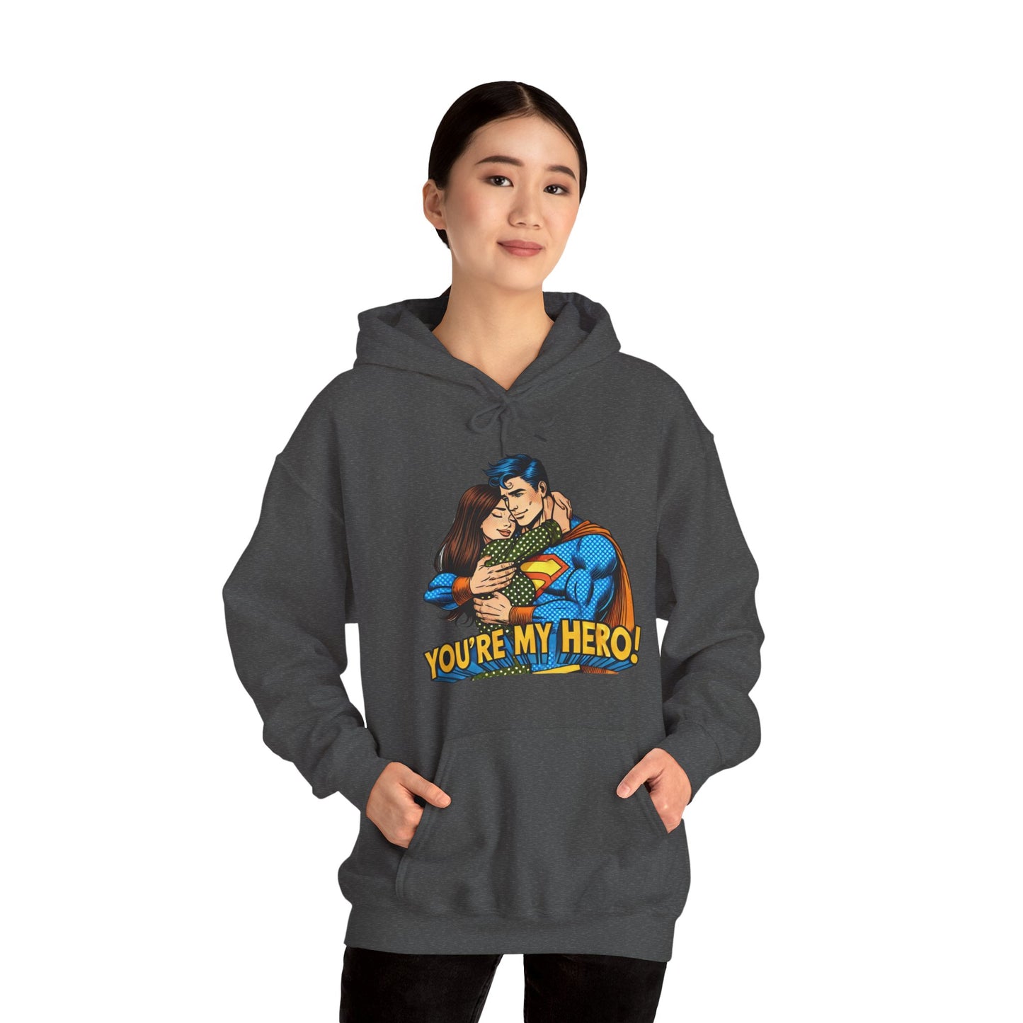 Hero Hug Hoodie - "You're My Hero" Graphic Pullover