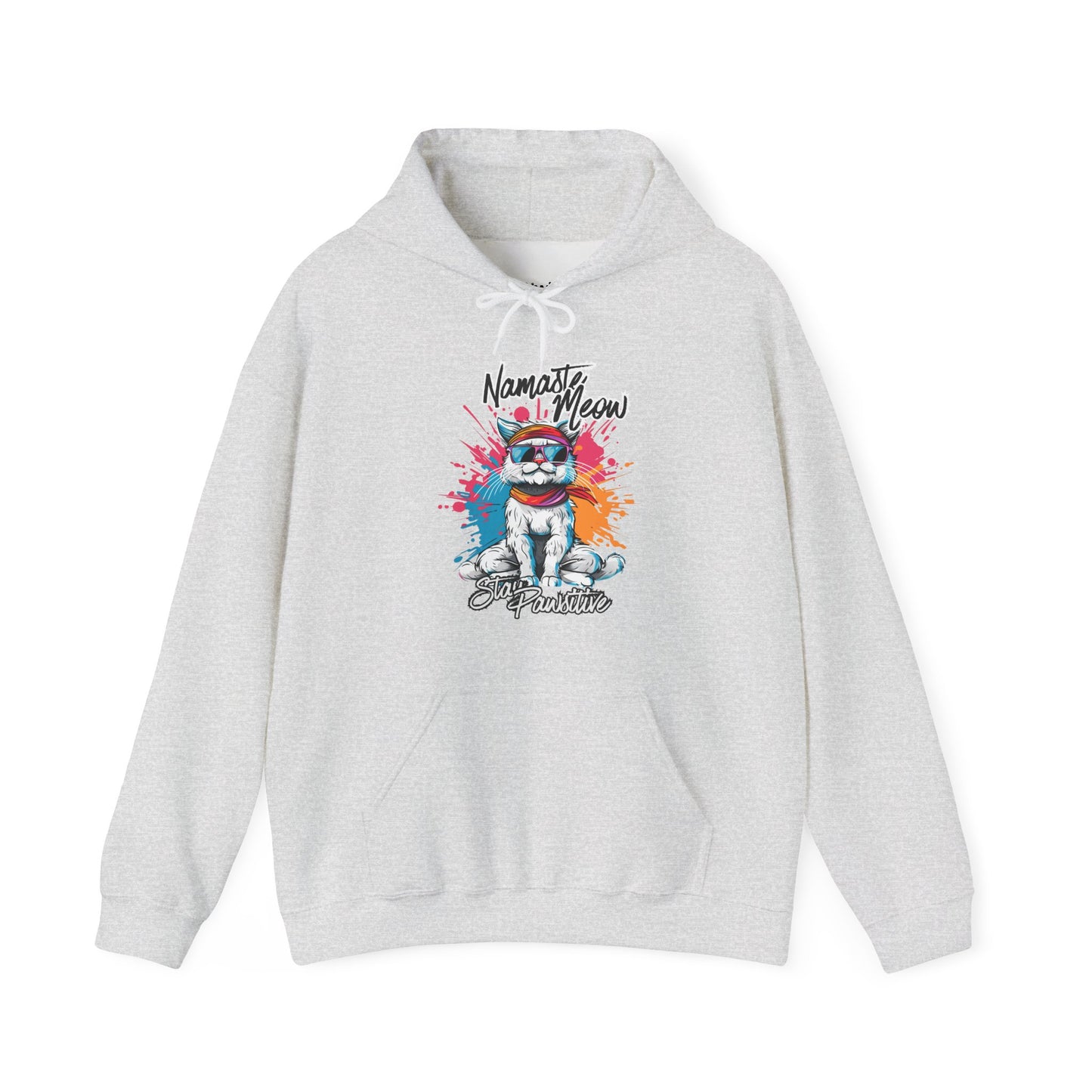 Namaste Meow Stay Pawsitive Unisex Hoodie