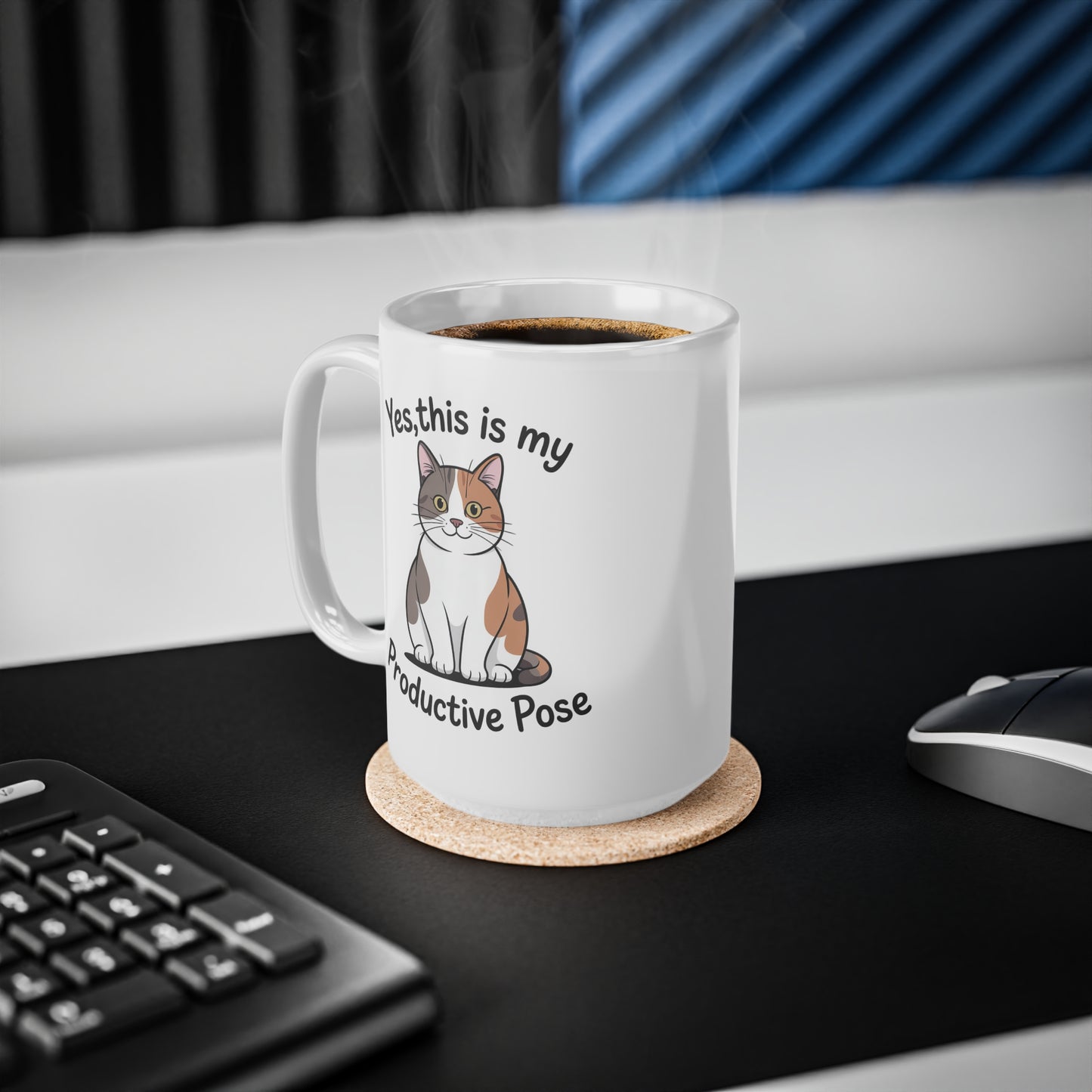 Yes, This Is My Productive Pose Funny Cat Mug